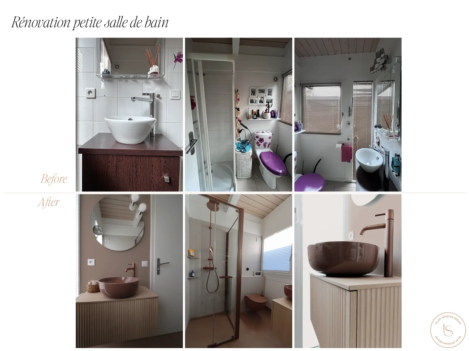 Comparaison avant et après rénovation de la salle de bain